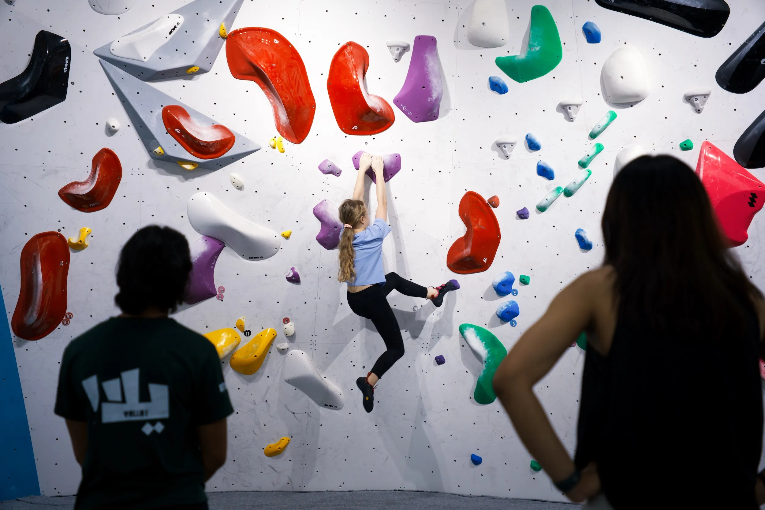 Junior climber on the wall