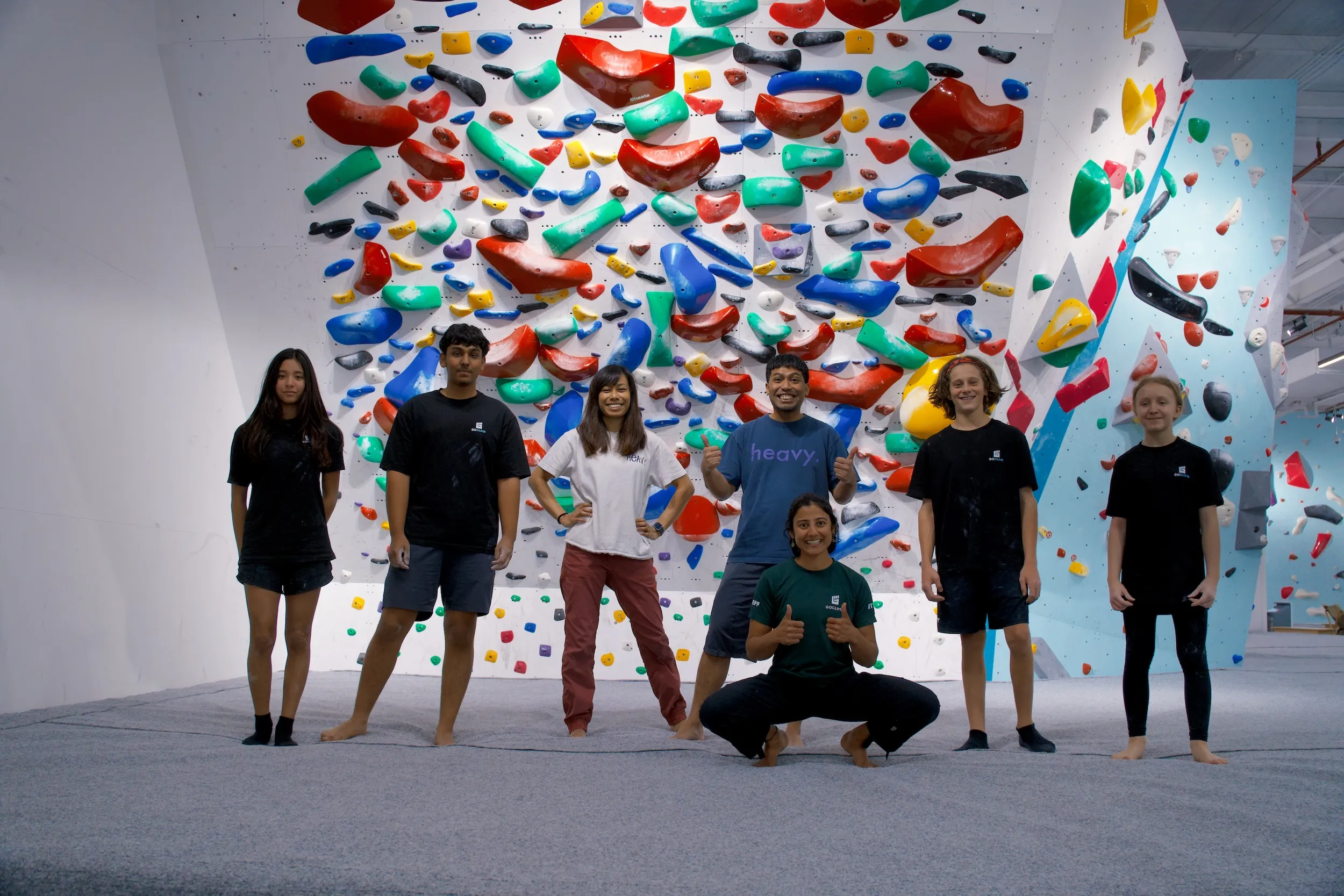 Teen climber on the wall
