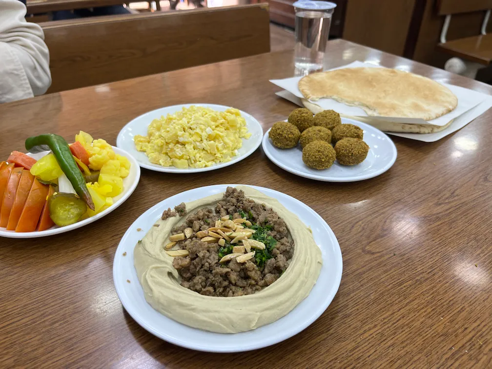 Traditional breakfast from Al Usra