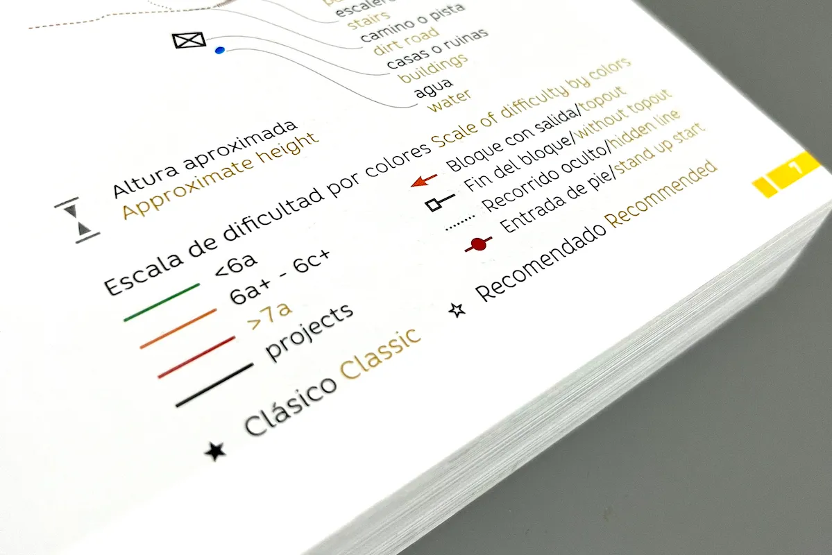 Classic climbs are usually marked on guidebooks