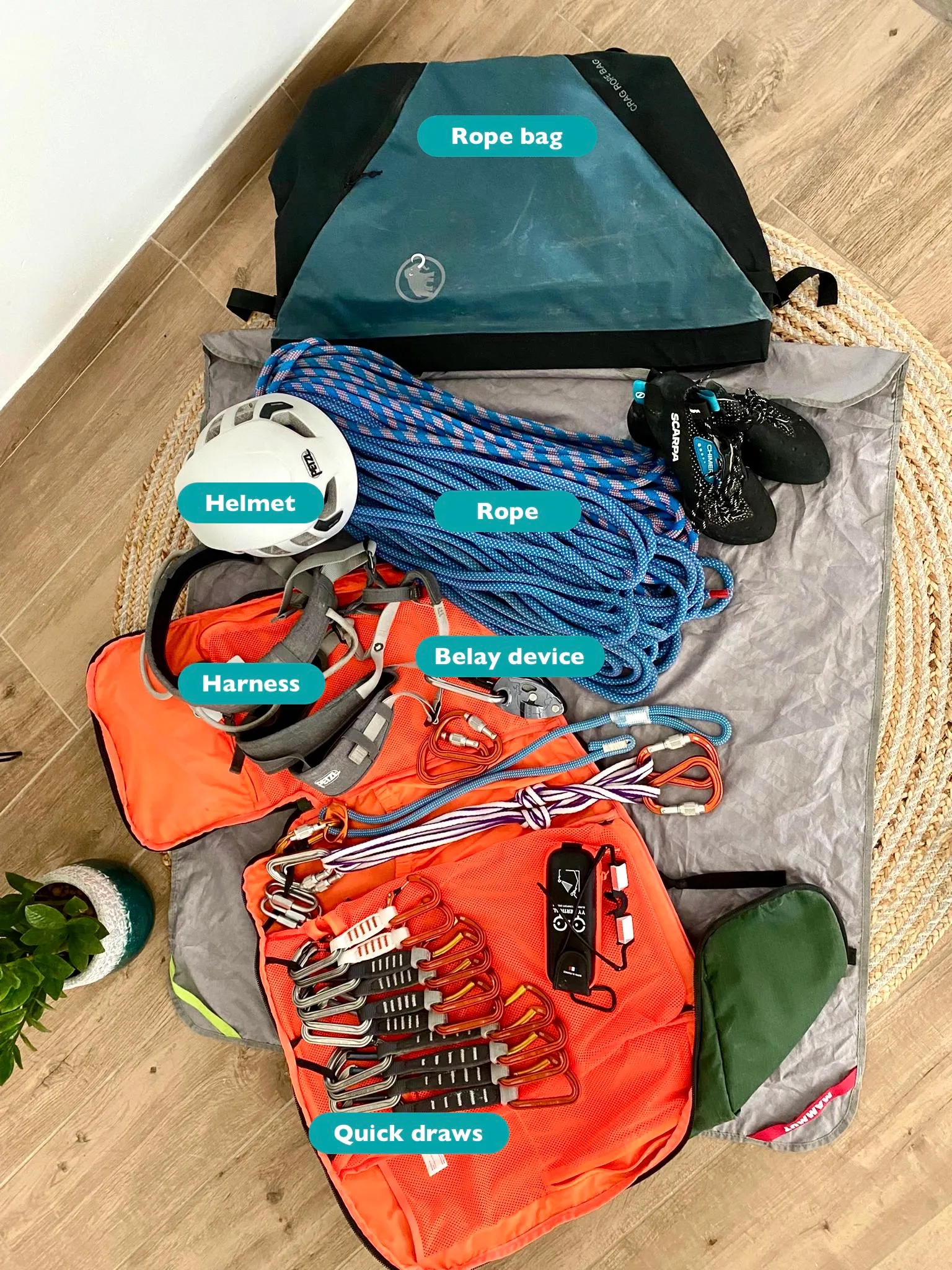 Sport climbing equipment