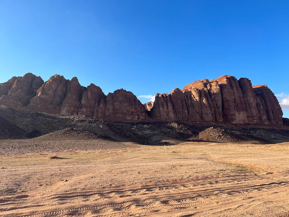 Desert landscape of Wadi Rum
