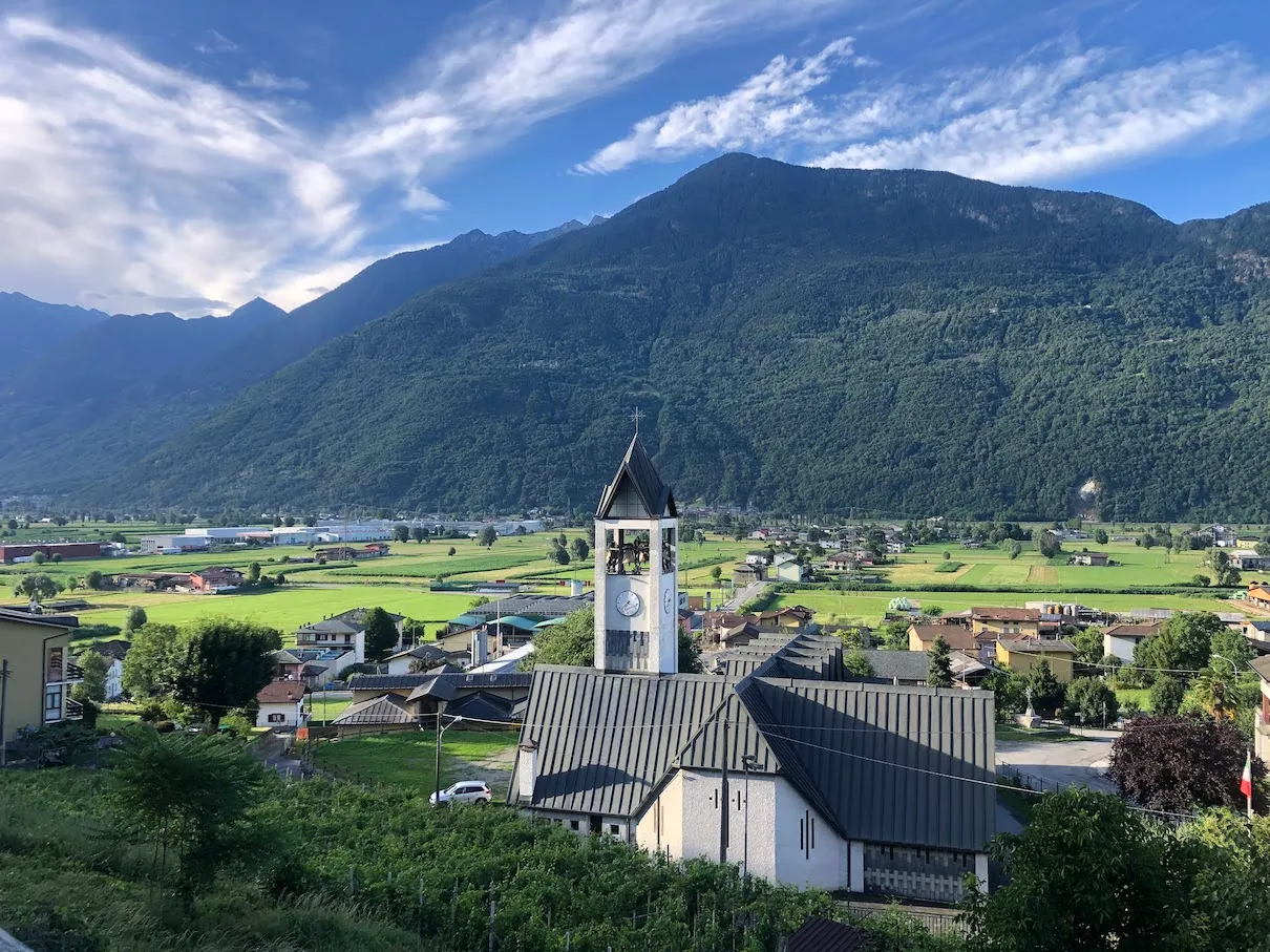 View from our homestay in Valtellina