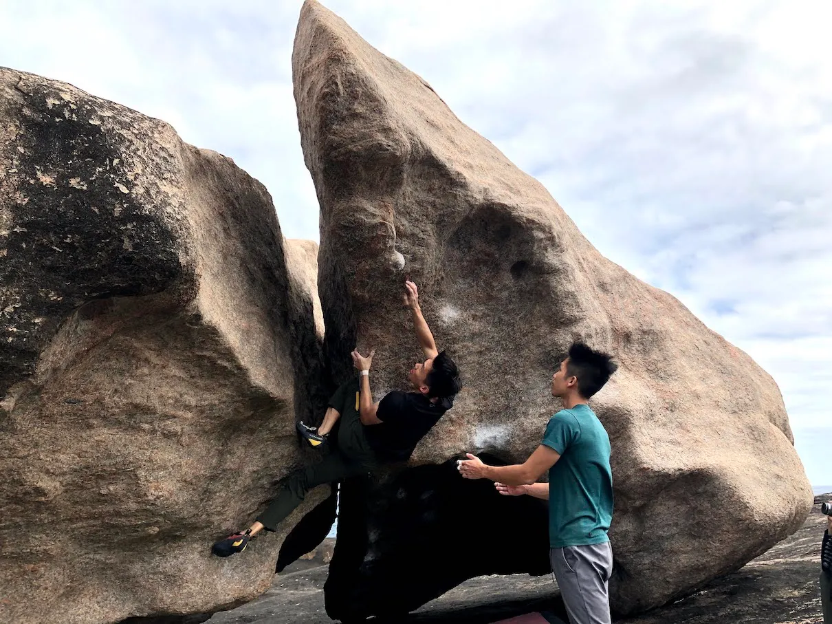 Clement on Sea Hagg (V6)