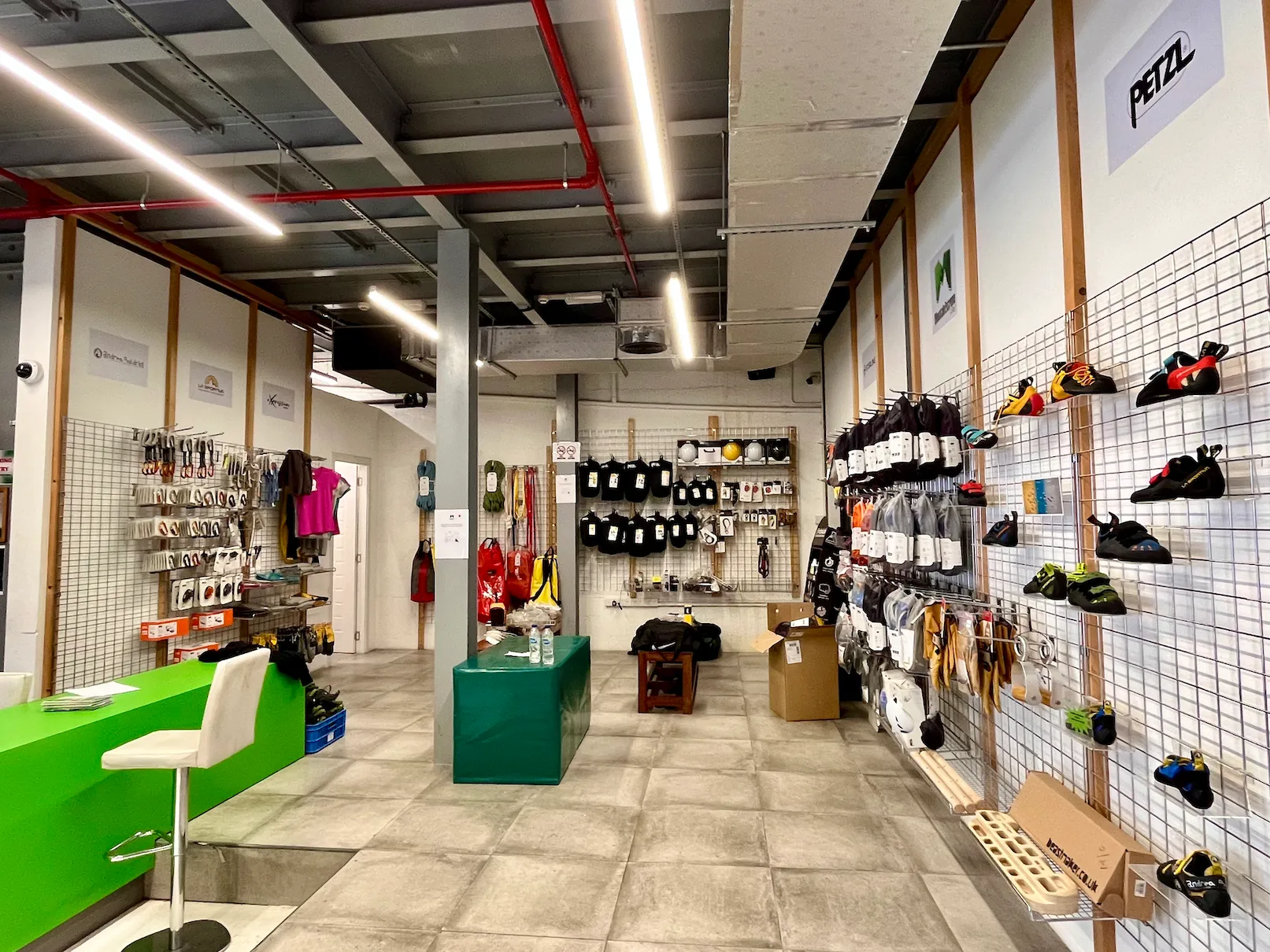 Mountain Extreme gear shop in their gym